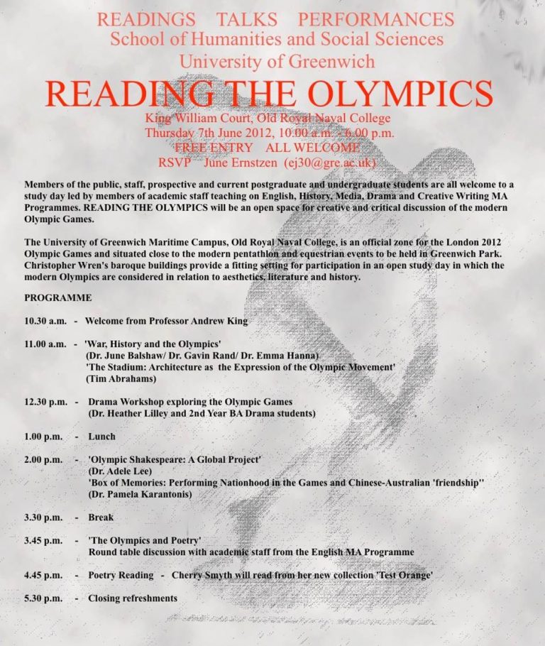 Reading the Olympics the Discobolos 1 Greenwich English prof