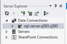 Screenshot: Connecting to SQL Server