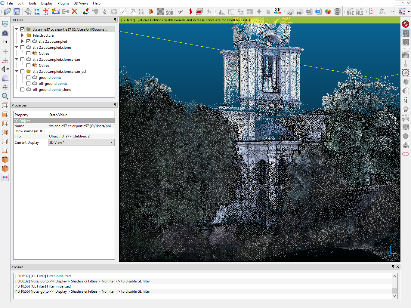 Point Cloud: CloudCompare – Design Support