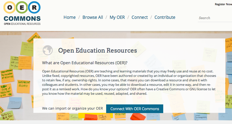 Open Education Resources (OER) are teaching and learning materials that you may freely use and reuse at no cost. Unlike fixed, copyrighted resources, OER have been authored or created by an individual or organization that chooses to retain few, if any, ownership rights. IN some cases, you may be able to download a resource, edit it in some way, and then repost it as a remixed work. How do you know your options? OER often have a Creative Commons or GNU license to let you know how the material may be used, reused, adapted and shared.