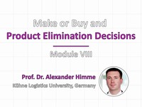 Make or buy and product elimination decisions