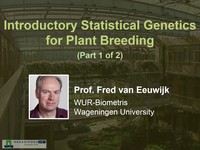 Introductory statistical genetics for plant breeding 1