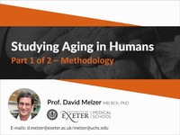 Studying aging in humans 1 - methodology