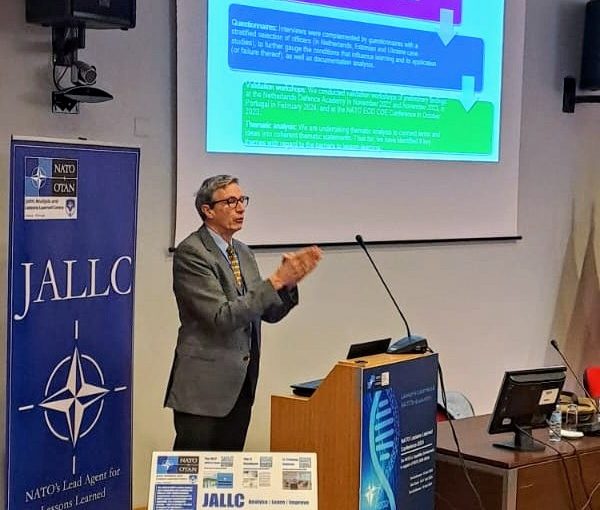 Dr. John Tull (BOS) co-presents major research findings at NATO’s annual Joint Analysis and Lessons Learned (JALLC) Conference, Lisbon.